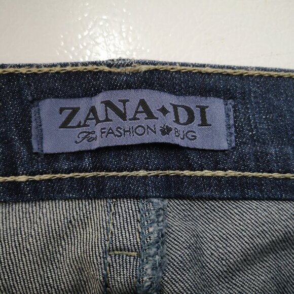 Zana Di Fashion Bug Ladies Size 22 Dark Wash Straight Leg Blue Jeans - Picture 3 of 12